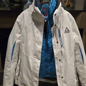 Gerry Weber Women's Snow White and Sky Blue Ski Jacket